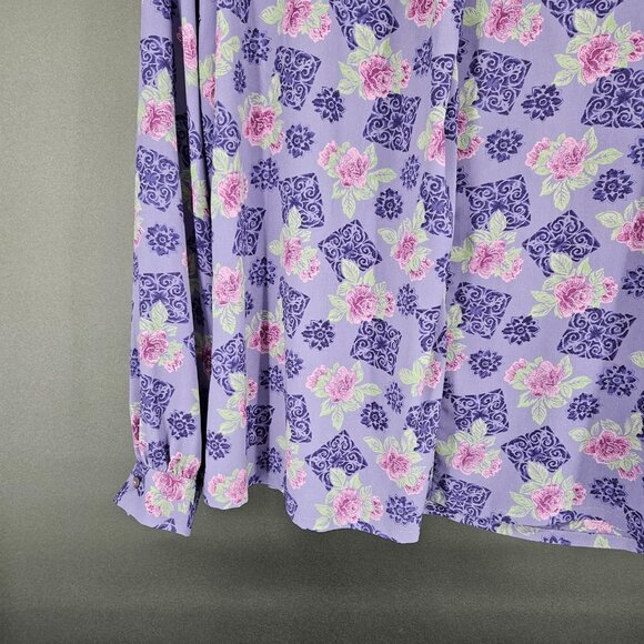 Vint Pendleton Blouse Womens 14 Long Sleeve Country Sophisticates 90s Secretary - Picture 8 of 11